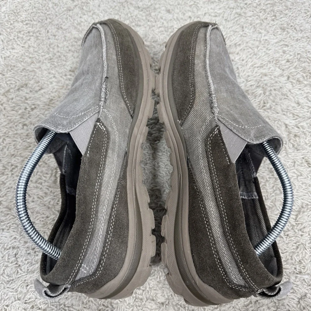 SKECHERS Relaxed Fit 63820 Taupe Memory Foam Slip On Shoes Loafers Mens 11.5‎